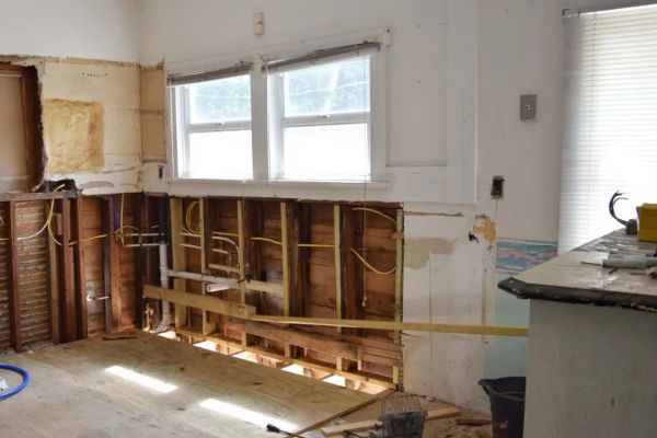 water damage project is under process in Schenectady by Accurate Water and Fire Restoration