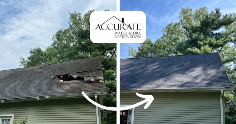 storm-damaged roof